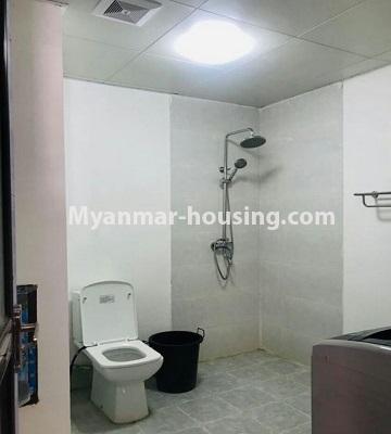 Myanmar real estate - for rent property - No.4439 - New condominium room with full facilities in Sanchaung! - bathroom 