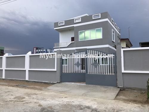 Myanmar real estate - for rent property - No.4443 - Newly built three storey landed house for rent near Hlaing Thar Yar Industrial Zone! - house view