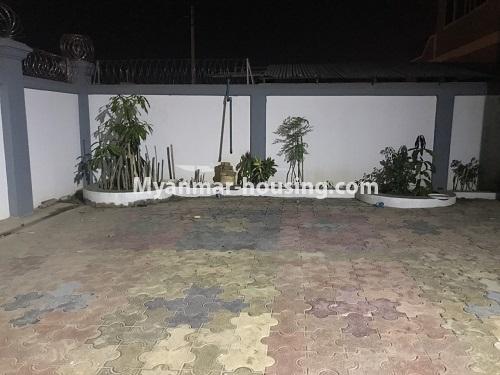 Myanmar real estate - for rent property - No.4443 - Newly built three storey landed house for rent near Hlaing Thar Yar Industrial Zone! - compound view