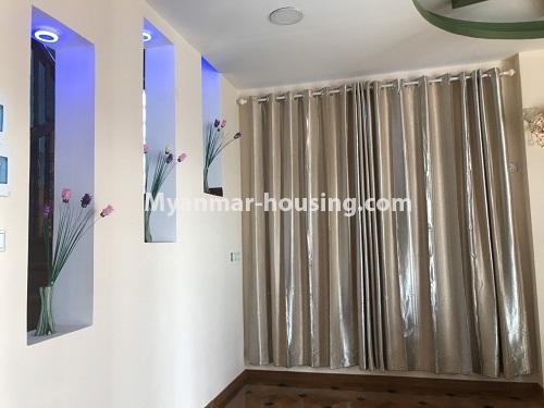 Myanmar real estate - for rent property - No.4443 - Newly built three storey landed house for rent near Hlaing Thar Yar Industrial Zone! - bedroom