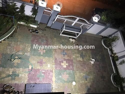Myanmar real estate - for rent property - No.4443 - Newly built three storey landed house for rent near Hlaing Thar Yar Industrial Zone! - compound view from roof top