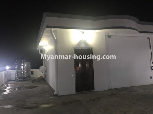 Myanmar real estate - for rent property - No.4443 - Newly built three storey landed house for rent near Hlaing Thar Yar Industrial Zone! - roof top view