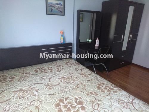 မြန်မာအိမ်ခြံမြေ - ငှားရန် property - No.4446 - စမ်းချောင်း၊ Sanchaung Garden Residence တွင် ကွန်ဒိုခန်းအသစ်ငှားရန် ရှိသည်။master bedroom