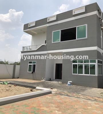 ミャンマー不動産 - 賃貸物件 - No.4447 - Newly Tow Storey House for rent in Shwe Kan Thar Yar, Hlaing Thar Yar! - house view