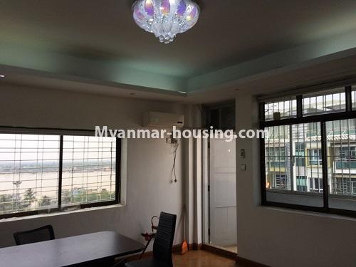 Myanmar real estate - for rent property - No.4451 - Decorated Condominium room for rent in China Town, Lanmadaw - living room