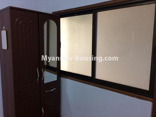 Myanmar real estate - for rent property - No.4451 - Decorated Condominium room for rent in China Town, Lanmadaw - wardrobe in bedroom