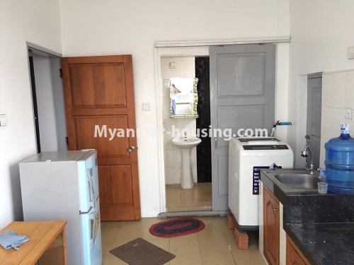 Myanmar real estate - for rent property - No.4451 - Decorated Condominium room for rent in China Town, Lanmadaw - another view of kitchen