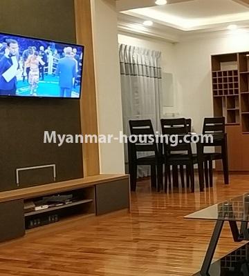 ミャンマー不動産 - 賃貸物件 - No.4456 - Penthouse with beautiful decoration and full furniture for rent in the Heart of Yangon! - anothr view of living room