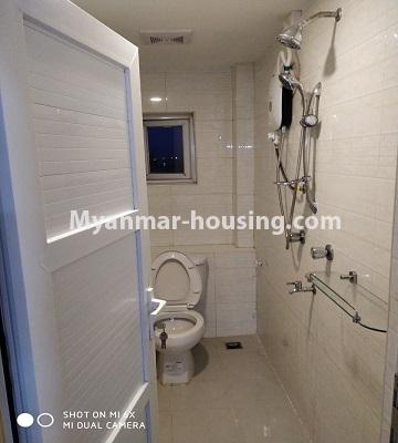 Myanmar real estate - for rent property - No.4456 - Penthouse with beautiful decoration and full furniture for rent in the Heart of Yangon! - bathroom 1