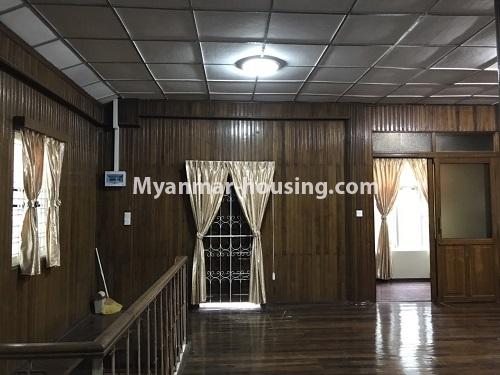 Myanmar real estate - for rent property - No.4457 - Landed house with five master bedrooms for rent in Kamaryut! - upstairs living room