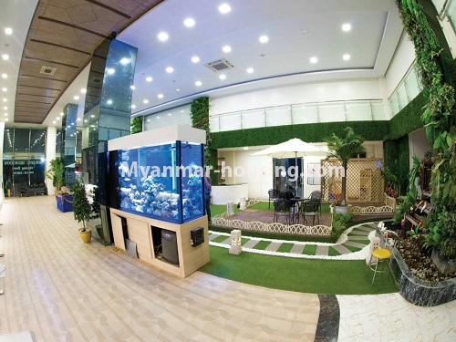 ミャンマー不動産 - 賃貸物件 - No.4459 - Ground floor with mezzanine for office or business investment for rent in Mingalar Taung Nyunt! - inside view