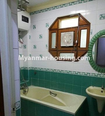 Myanmar real estate - for rent property - No.4461 - Large Apartment room for office option in Thin Gann Gyun! - bathroom