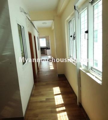 Myanmar real estate - for rent property - No.4463 - Apartment for rent near Insein Road, Hlaing. - corridor