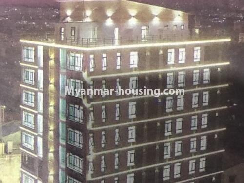 Myanmar real estate - for rent property - No.4464 - Furnished condominium room for rent on Parami Road, Hlaing Township. - upper view of the building