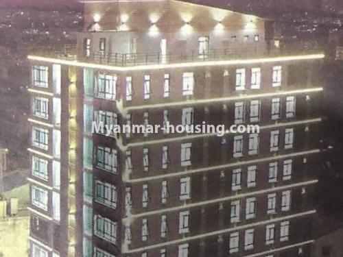 缅甸房地产 - 出租物件 - No.4464 - Furnished condominium room for rent on Parami Road, Hlaing Township. - upper view of the building