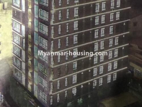 缅甸房地产 - 出租物件 - No.4464 - Furnished condominium room for rent on Parami Road, Hlaing Township. - lower view of building
