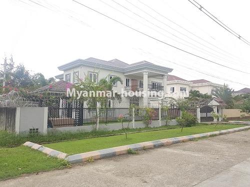 Myanmar real estate - for rent property - No.4466 - Two storey landed house with five bedrooms for rent in Nawaday Housing, Hlaing Thar Yar! - road view