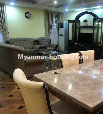 Myanmar real estate - for rent property - No.4471 - Decorated ground floor for residence in Yaw Min Gyi Area, Dagon! - living room