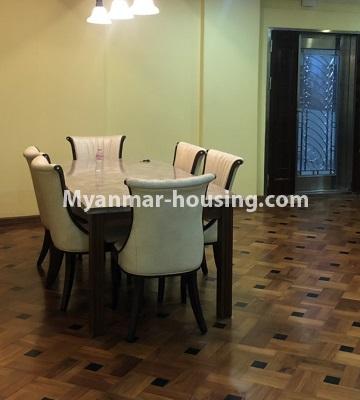 Myanmar real estate - for rent property - No.4471 - Decorated ground floor for residence in Yaw Min Gyi Area, Dagon! - dining area