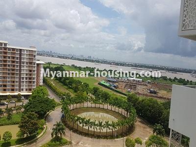 缅甸房地产 - 出租物件 - No.4473 - Studio room with standard decoration in Glaxy Tower for rent, Star City, Thanlyin! - outside view from balcony