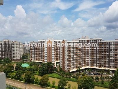 Myanmar real estate - for rent property - No.4473 - Studio room with standard decoration in Glaxy Tower for rent, Star City, Thanlyin! - another outside view from the balcony