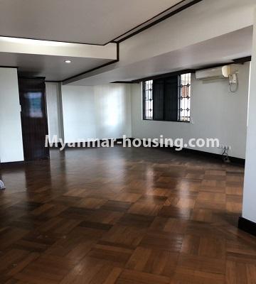 Myanmar real estate - for rent property - No.4474 - Decorated condominium room for office or residence or both in Pearl Condo, Bahan! - living room