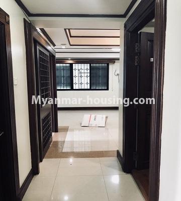 Myanmar real estate - for rent property - No.4474 - Decorated condominium room for office or residence or both in Pearl Condo, Bahan! - corridor