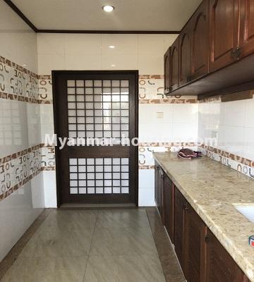 Myanmar real estate - for rent property - No.4474 - Decorated condominium room for office or residence or both in Pearl Condo, Bahan! - kitchen