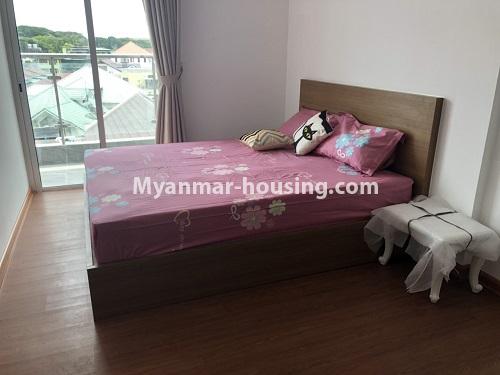 ミャンマー不動産 - 賃貸物件 - No.4475 - Furnished room in Sanchaung Garden Condominium for rent in Sanchaung! - master bedroom