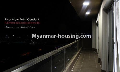 Myanmar real estate - for rent property - No.4476 - Standard River View Point Condo room for rent in Ahlone! - another outside view from balcony 