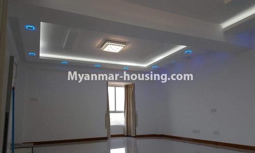Myanmar real estate - for rent property - No.4478 - Standard River View Point Condo room for rent in Ahlone! - living room