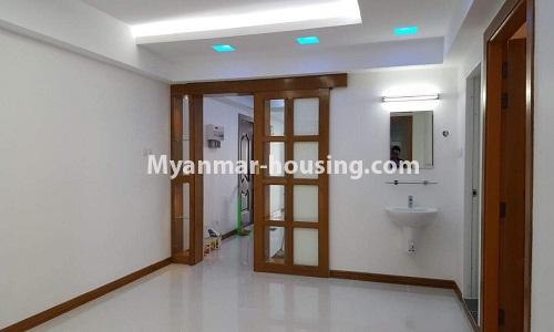 Myanmar real estate - for rent property - No.4478 - Standard River View Point Condo room for rent in Ahlone! - living room and corridor