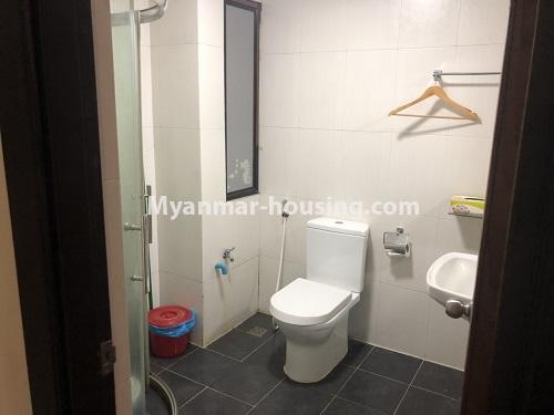 Myanmar real estate - for rent property - No.4479 - Furnished Royal Yaw Min Gyi Condominium room for rent in Dagon! - bathroom 2