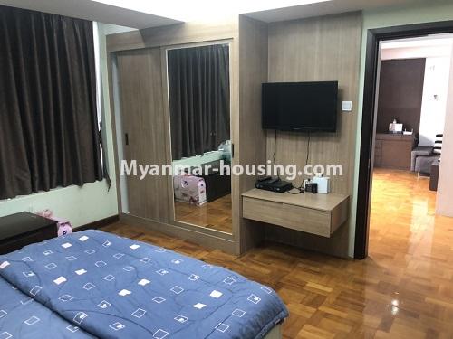 Myanmar real estate - for rent property - No.4479 - Furnished Royal Yaw Min Gyi Condominium room for rent in Dagon! - master bedroom