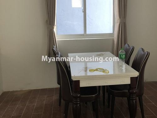 Myanmar real estate - for rent property - No.4482 - Furnished room in Sanchaung Garden Condominium for rent in Sanchaung! - dining area