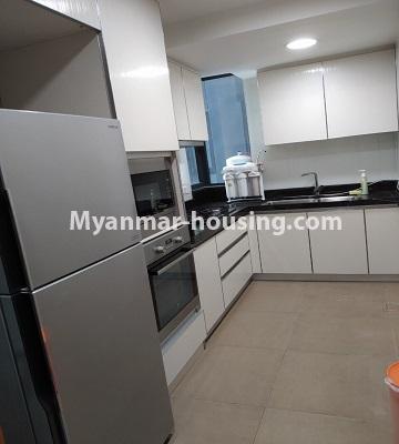 ミャンマー不動産 - 賃貸物件 - No.4483 - New condominium room in Crystal Tower, Sanchaung! - kitchen