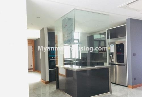 Myanmar real estate - for rent property - No.4484 - Shwe Zabu River View Condominium Penthouse for rent in Ahlone! - another view of living room