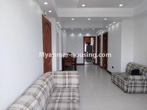 Myanmar real estate - for rent property - No.4485 - Furnished condominium room for rent in Downtown! - anothr view of living room