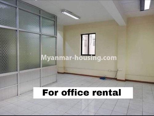 Myanmar real estate - for rent property - No.4486 - Large office room for rent on Kannar Road, Ahlone! - room layout and hall space