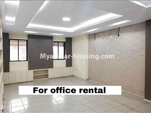 Myanmar real estate - for rent property - No.4486 - Large office room for rent on Kannar Road, Ahlone! - hall view