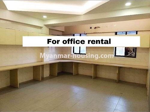 Myanmar real estate - for rent property - No.4486 - Large office room for rent on Kannar Road, Ahlone! - kitchen