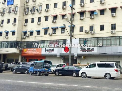 Myanmar real estate - for rent property - No.4486 - Large office room for rent on Kannar Road, Ahlone! - building view