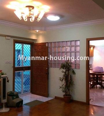 缅甸房地产 - 出租物件 - No.4487 - Furnished condominium room for rent in Shwe Gon Daing Tower, Bahan! - another view of living room
