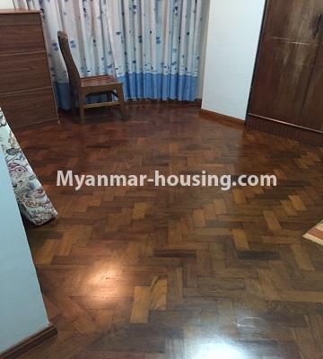 ミャンマー不動産 - 賃貸物件 - No.4487 - Furnished condominium room for rent in Shwe Gon Daing Tower, Bahan! - master bedroom