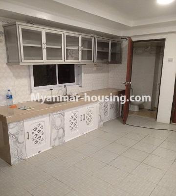 Myanmar real estate - for rent property - No.4490 - Two bedrooms unit in 50th Street Condominium, Botahtaung! - kitchen