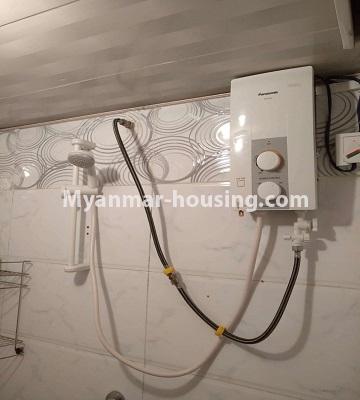 Myanmar real estate - for rent property - No.4490 - Two bedrooms unit in 50th Street Condominium, Botahtaung! - bathroom water heater