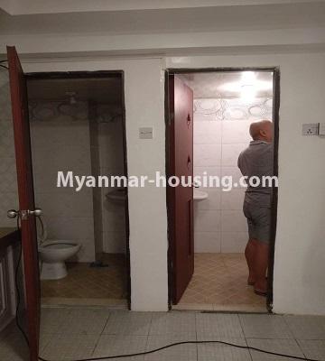 Myanmar real estate - for rent property - No.4490 - Two bedrooms unit in 50th Street Condominium, Botahtaung! - bathroom and toilet