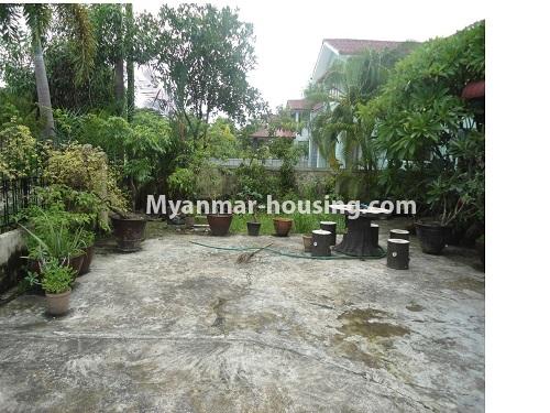 Myanmar real estate - for rent property - No.4492 - Furnished two storey house for rent in F.M.I City, Hlaing Thar Yar! - extra land space in the compound