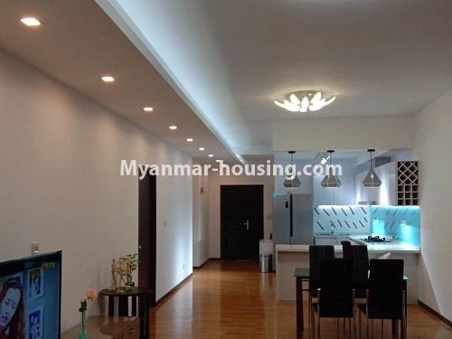 缅甸房地产 - 出租物件 - No.4495 - Modern room in Sanchaung Garden Residence for rent in Sanchaung! - dining area view