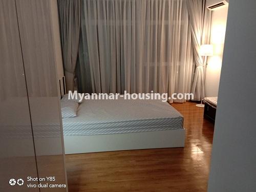 ミャンマー不動産 - 賃貸物件 - No.4495 - Modern room in Sanchaung Garden Residence for rent in Sanchaung! - bedroom 2